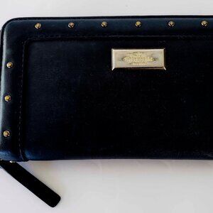 Kate Spade Black Leather Zip Around Wallet